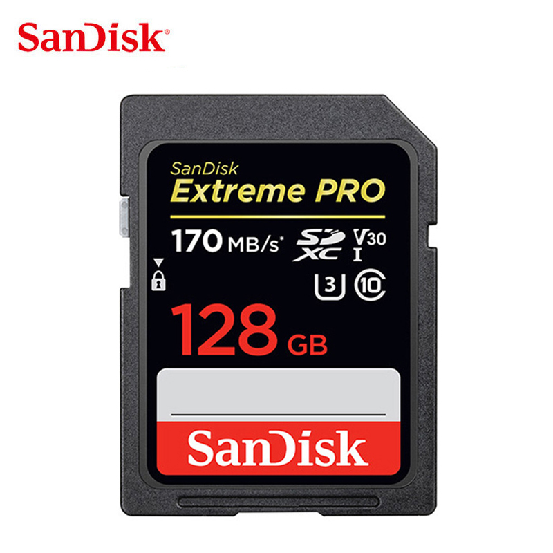 SanDisk Extreme Pro 메모리 카드 32GB SDHC U3 SD 카드 64GB 128GB 256GB 170 메가바이트/초 SDXC UHS-I 클래스 10 V30 4K 플래시 카드 카메라